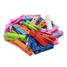 MULTI COLOUR WOODEN CLIPS