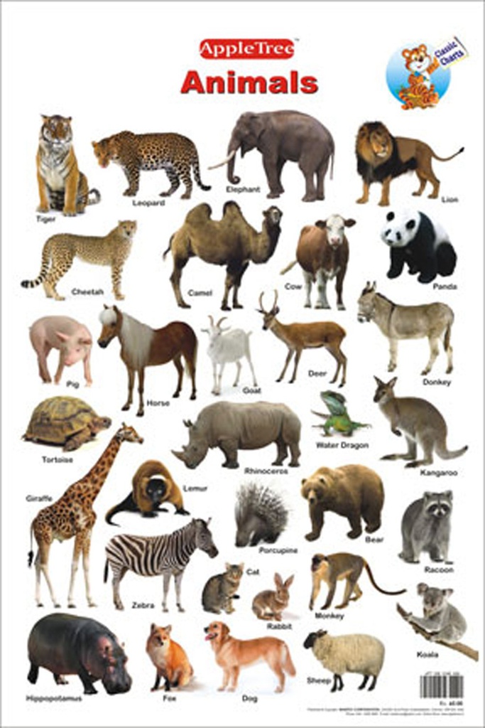 APPLE TREE CHART ANIMALS