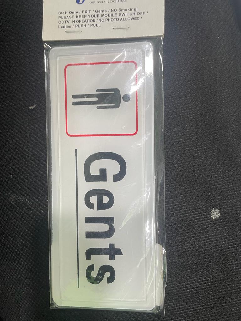 ALUMINIUM STICKER GENTS TOILET