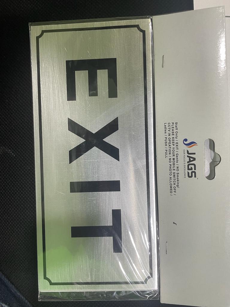ALUMINIUM STICKER EXIT