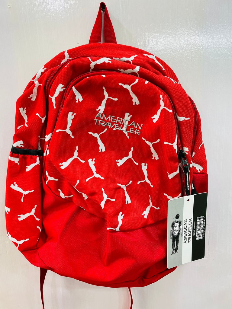 AMERICAN TRAVELLER  SCHOOL BAG SMALL (RED)