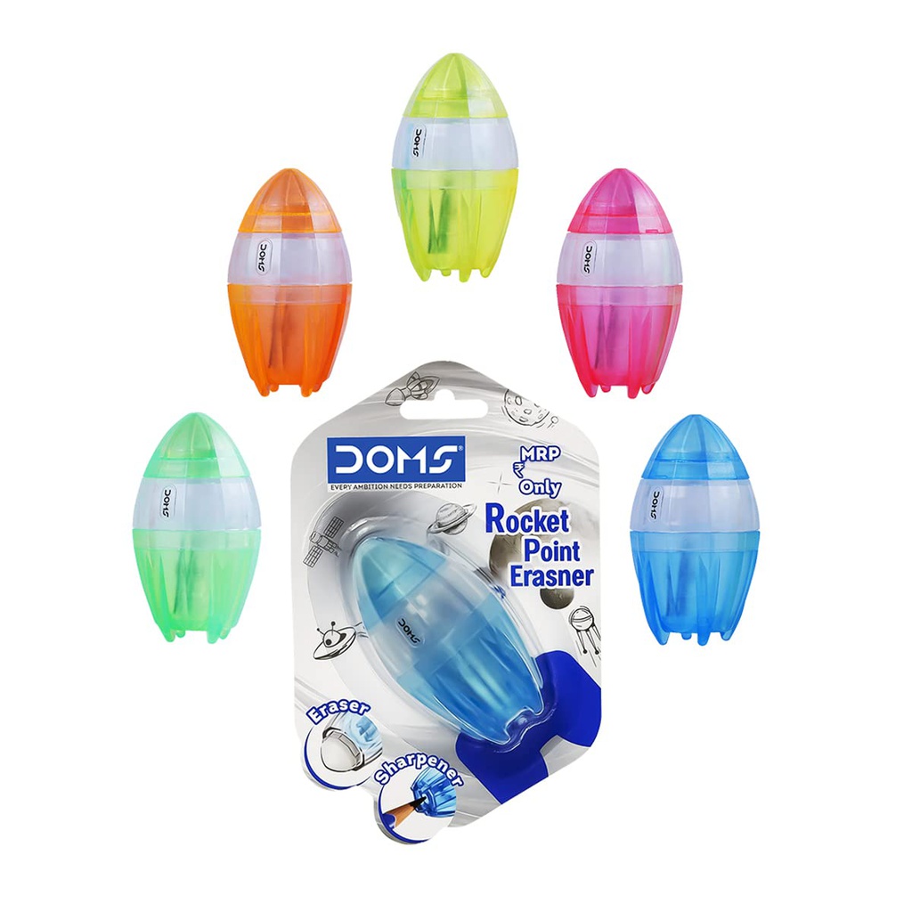 DOMS ROCKET SHARPNER & ERASER