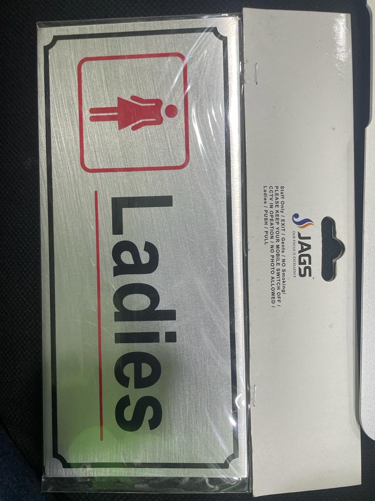 ALUMINIUM STICKER LADIES TOILET