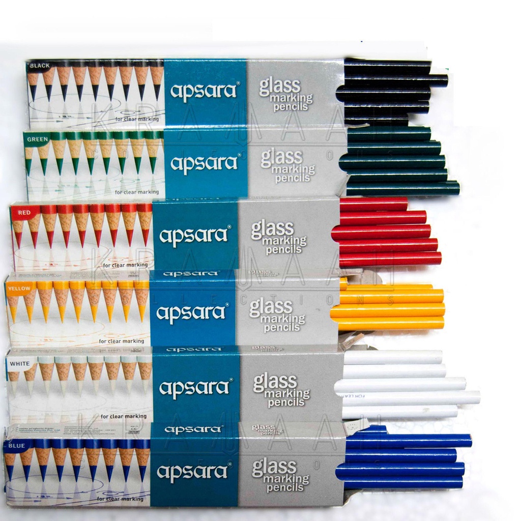 APSARA GLASS MARKING PENCIL ALL COLOUR Rank Holder Stationery