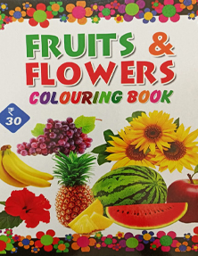 FRUITS & FLOWERS COLOURING BOOK