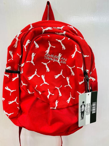 AMERICAN TRAVELLER  SCHOOL BAG SMALL (RED)
