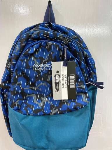 AMERICAN TRAVELLER  SCHOOL BAG SMALL(Blue,Black)