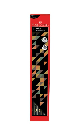 FABER CASTELL 10 GLITZ METALIC PENCIL 5MRP