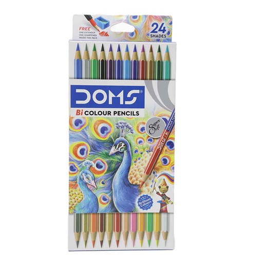 DOMS BI COLOR PENCIL 24SHADE